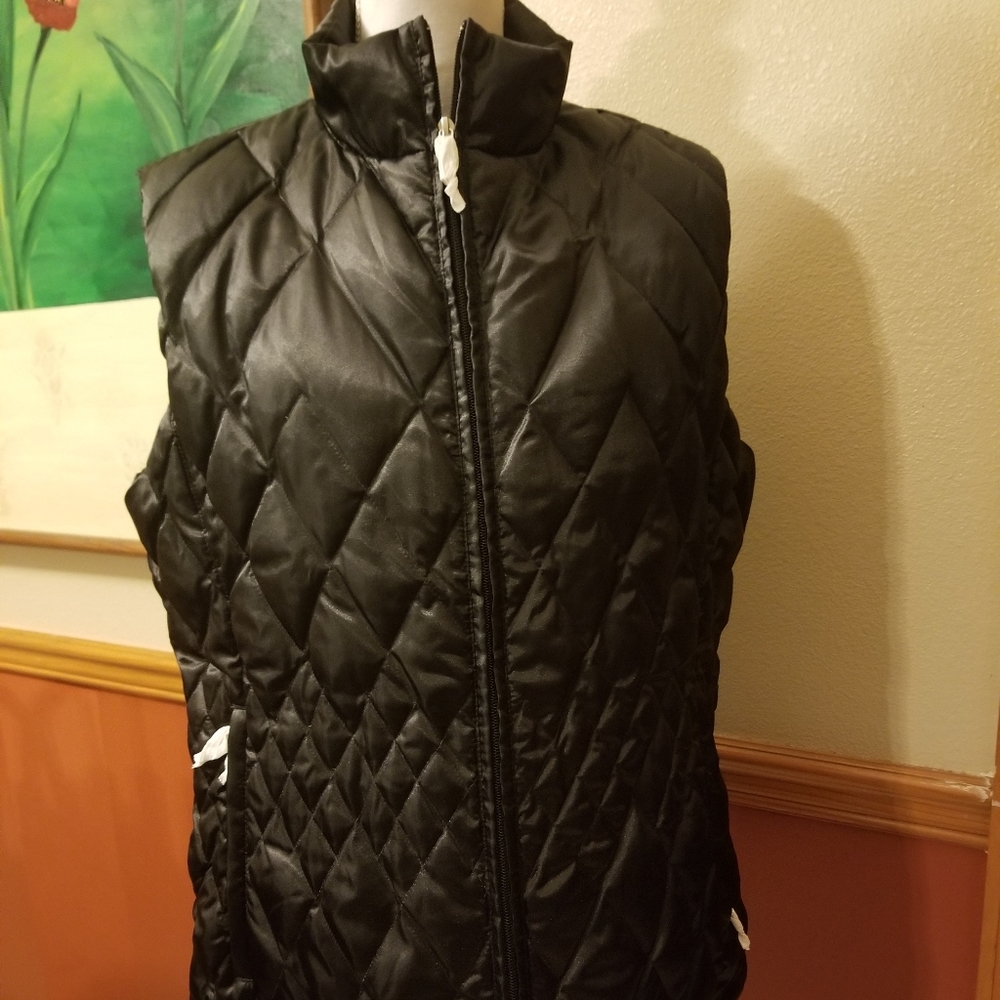 Land's End Long Quilted Down Puffer Vest NWOT